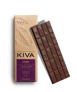 Kiva Dark Chocolate Blackberry Bar 100mg (20ct)